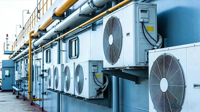 Air conditioning systems in receiving terminal operating areas
